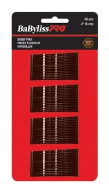 BABYLISS PRO BOBBY PINS 2" - BROWN 60/CARD